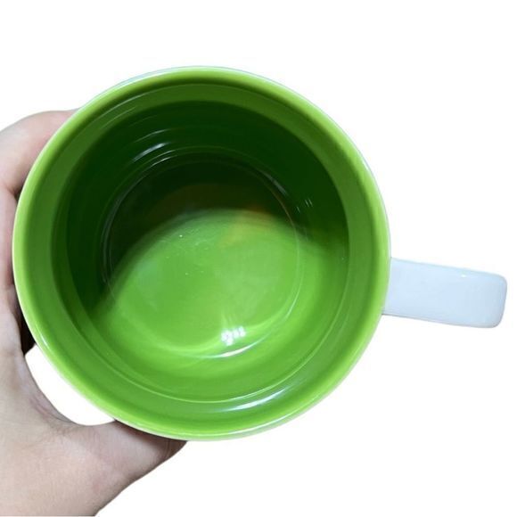 Starbucks 2009 Coffee Bean Bone China Ceramic Mug Green/White‎ - Picture 3 of 4